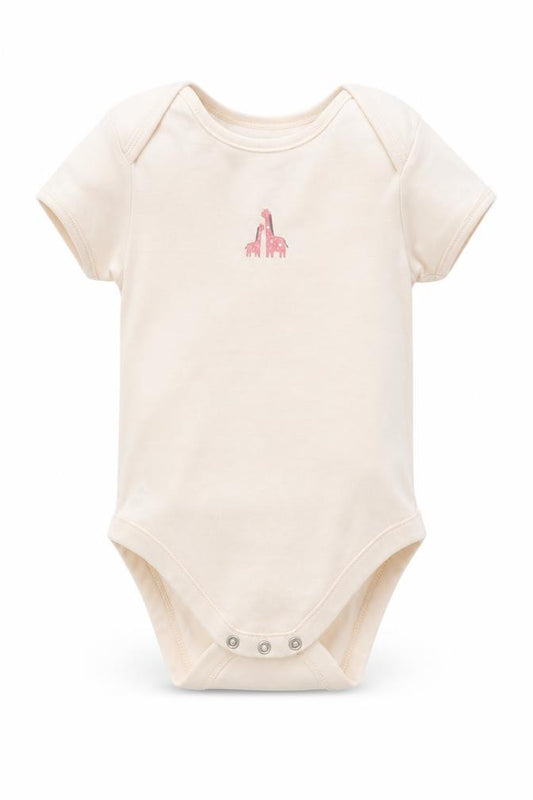 George Boys Beige Animal Print Cotton Romper One-Piece Size 18-24 Months   - Light beige Giraffe