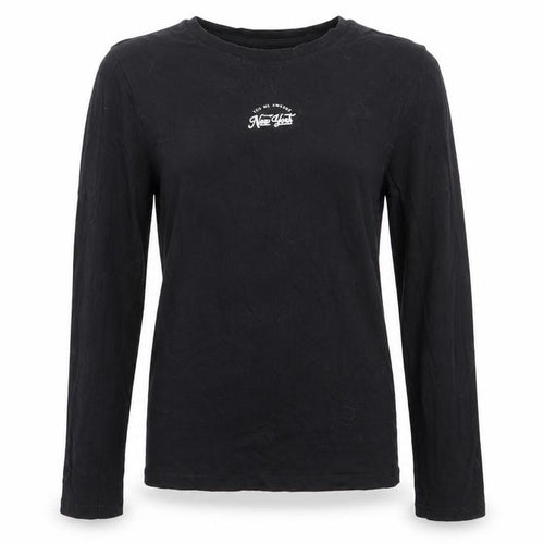 M&S Originals Girls Black  Cotton Basic Casual Size 9-10 Years Round Neck  - You are awesome New York