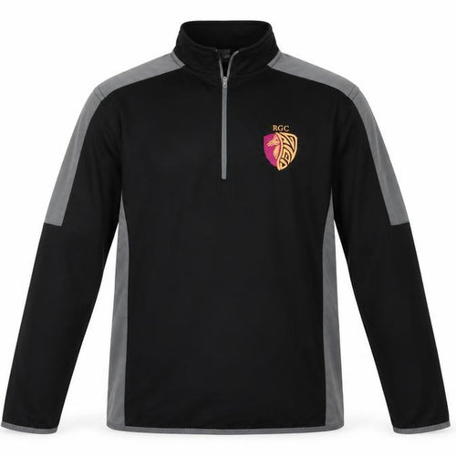 Finden Hales Mens Black Colourblock Polyester Pullover Casual Size S High Neck  - Black & Grey RGG