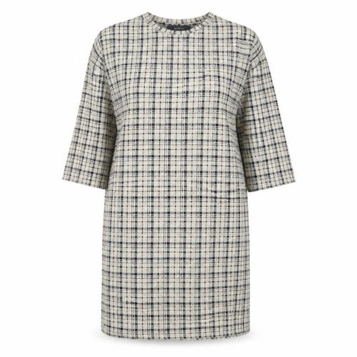 Primark Womens Multicoloured Check Polyester T-Shirt Dress  Size 10  Round Neck