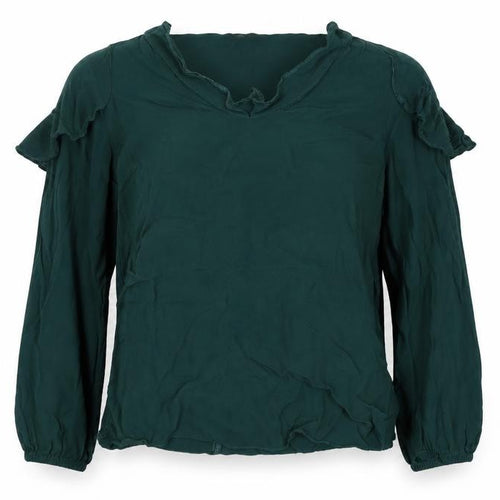 Debenhams Womens Green  Viscose Basic Blouse Size 14 Off the Shoulder