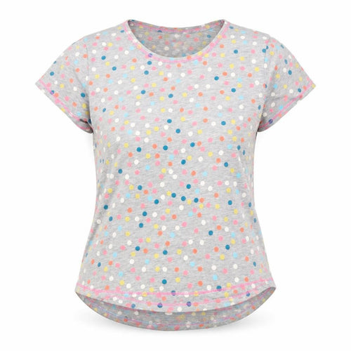 Time to Dream Womens Grey Polka Dot Cotton  Pyjama Top Size M