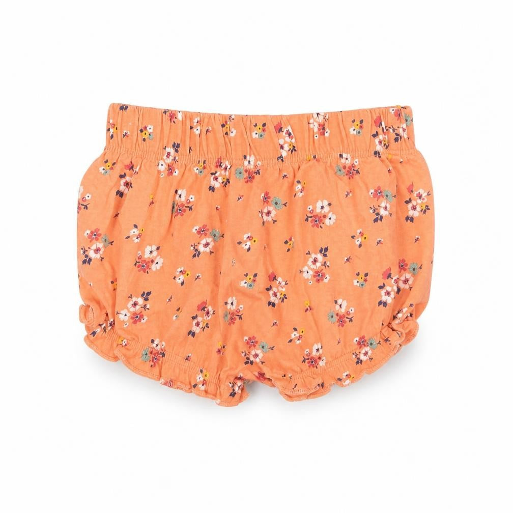 F&F Baby Orange Floral Cotton Jogger Trousers Size 6-9 Months