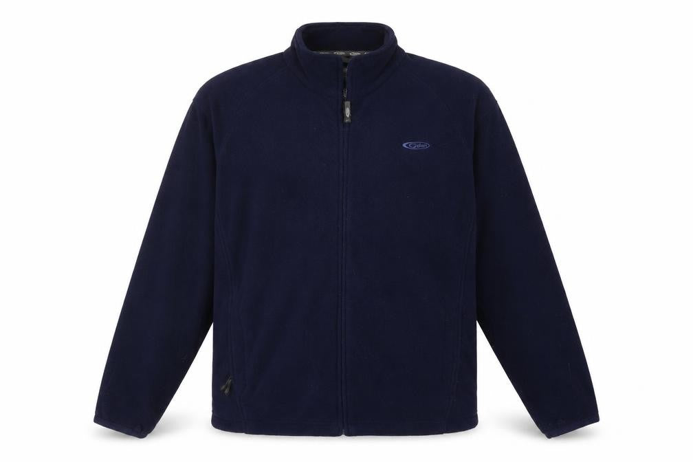 Front view of GELET men’s blue jacket, size M