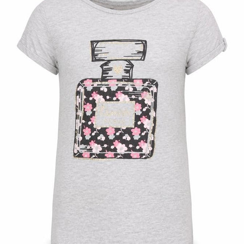 Primark Girls Grey  Cotton Basic T-Shirt Size 10-11 Years Round Neck