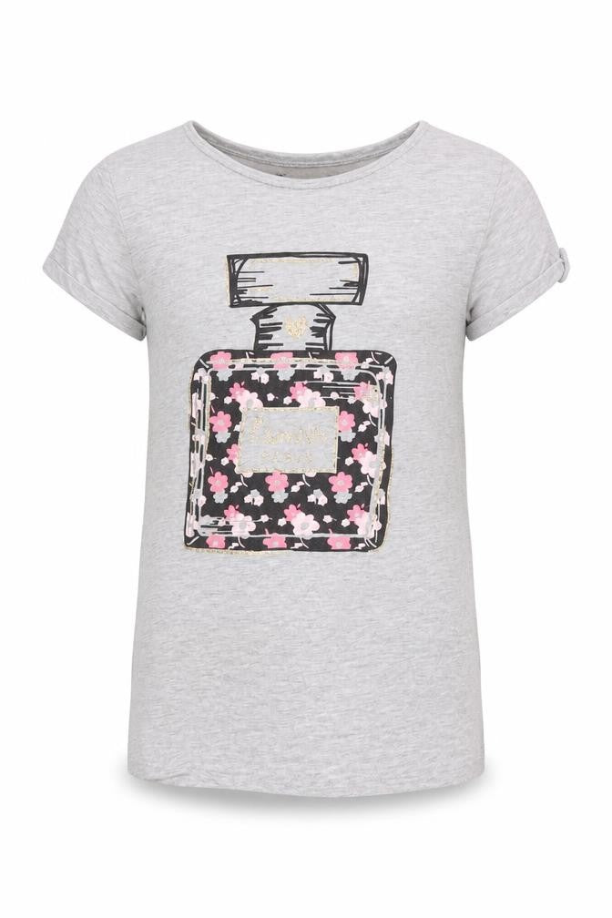 Primark Girls Grey  Cotton Basic T-Shirt Size 10-11 Years Round Neck