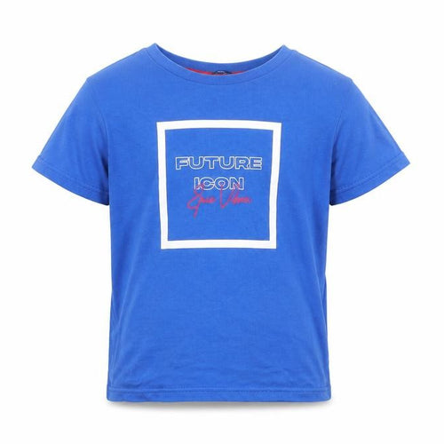 George Girls Blue  Cotton Basic T-Shirt Size 6-7 Years Round Neck
