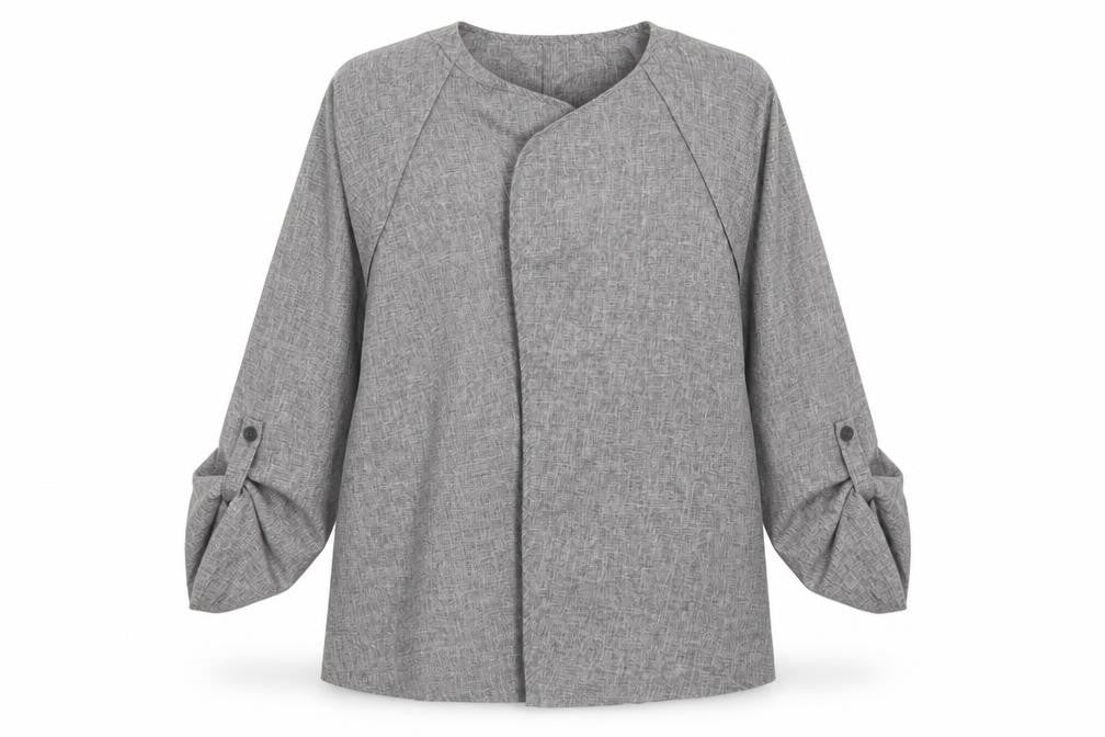 Front view of SHEIN women’s grey jacket, size L