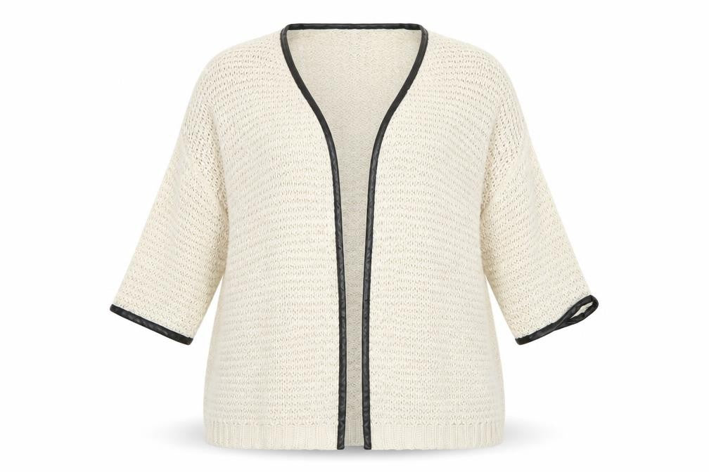 Venca Womens Beige V-Neck  Acrylic Cardigan Jumper Size 18