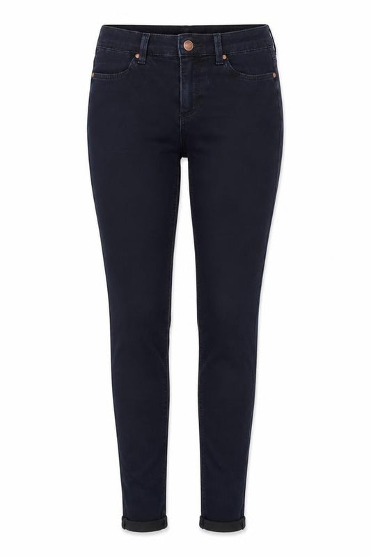 Front view of Topshop women’s blue cotton jegging jeans, size UK 26, in, 26-inch leg regular