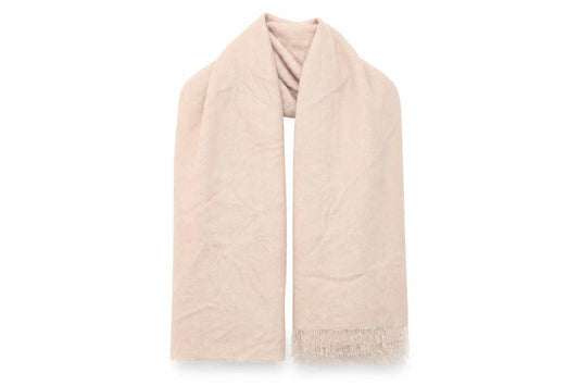 Front view of Preworn women’s beige shawl/wrap