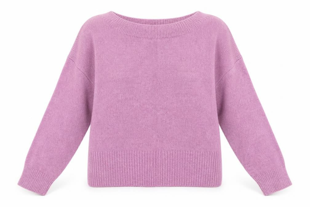 Marks and Spencer Womens Pink Square Neck  Acrylic Henley Jumper Size M
