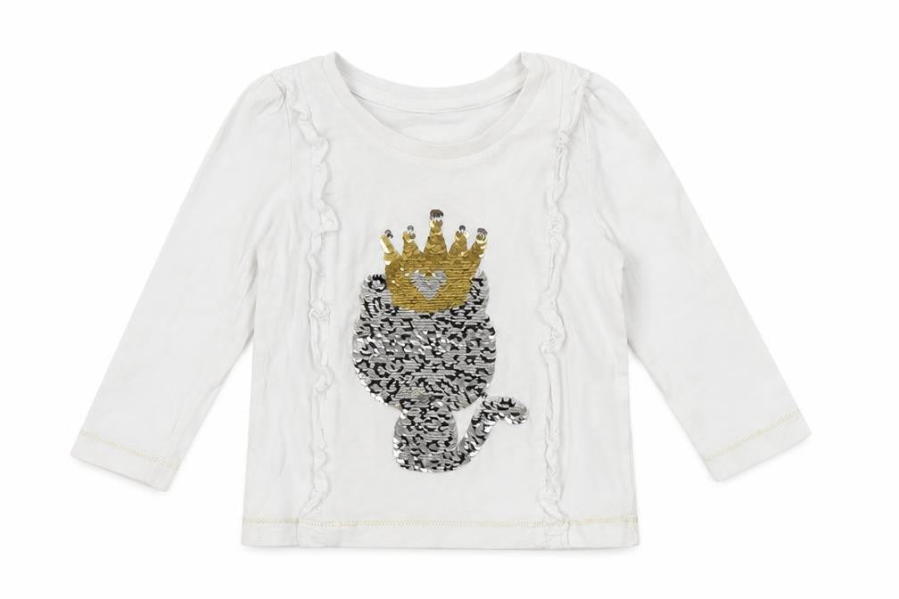 Matalan Baby White  Cotton Basic T-Shirt Size 9-12 Months Crew Neck  - Cat
