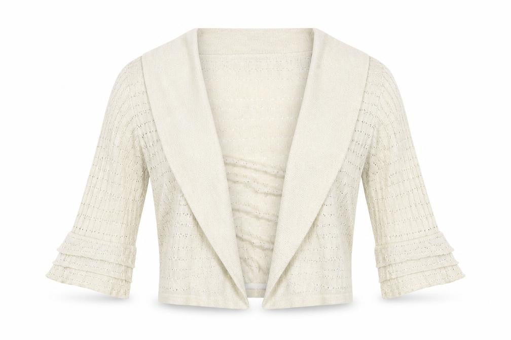 M&S Womens Gold V-Neck  Viscose Cardigan Jumper Size 8