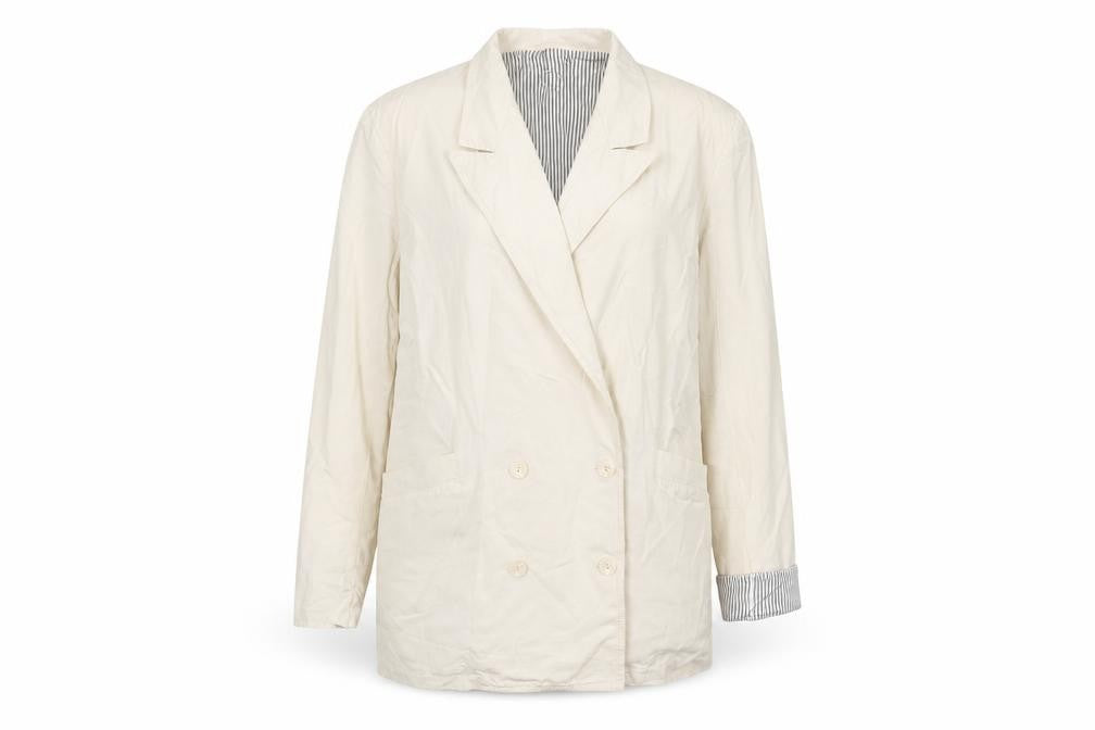 Front view of Oasis women’s ivory jacket, size L
