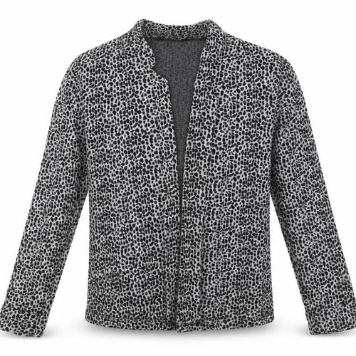 TU Girls Black Animal Print  Jacket Blazer Size 9 Years