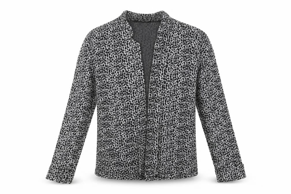 TU Girls Black Animal Print  Jacket Blazer Size 9 Years