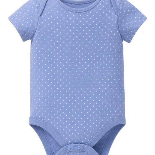 F&F Baby Blue Polka Dot Cotton Romper One-Piece Size 18-24 Months