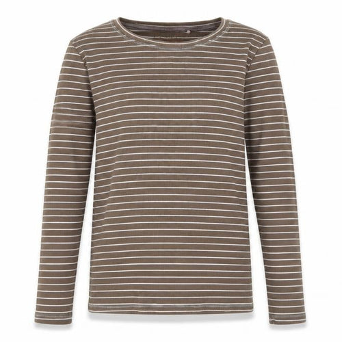 NEXT Girls Brown Round Neck Striped Cotton Pullover Jumper Size 15 Years