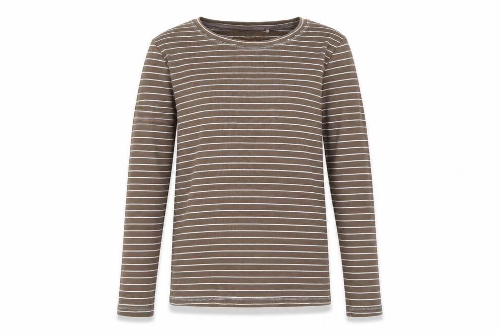 NEXT Girls Brown Round Neck Striped Cotton Pullover Jumper Size 15 Years