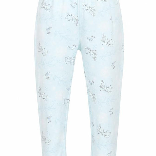 Frozen at George Girls Green Floral   Pyjama Pants Size 3-4 Years   - Mint green Olaf with leaf print