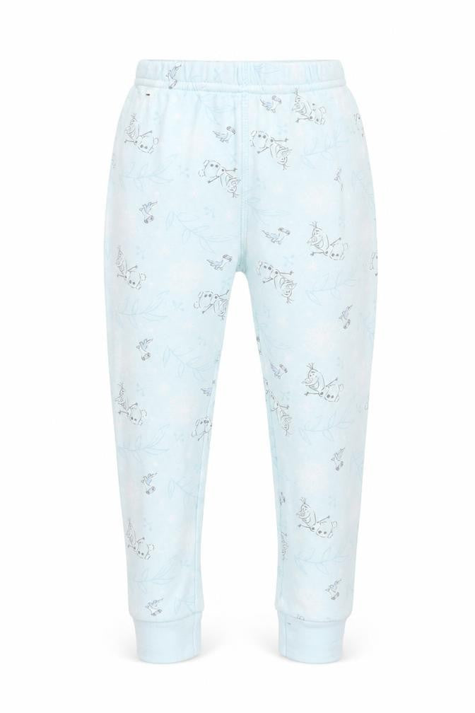 Frozen at George Girls Green Floral   Pyjama Pants Size 3-4 Years   - Mint green Olaf with leaf print