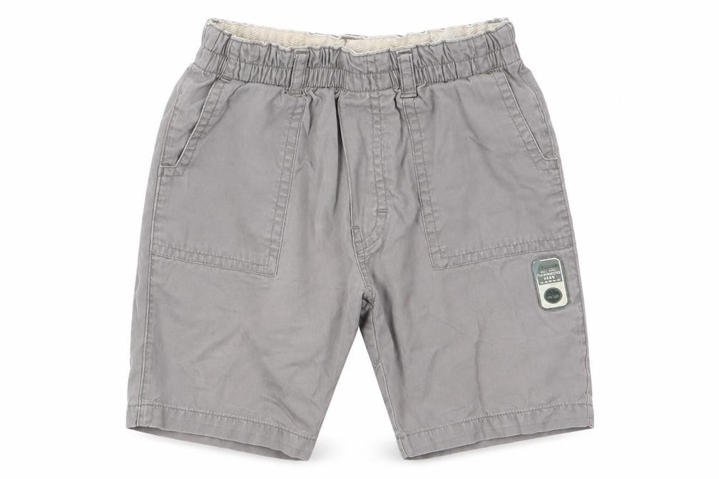 Front view of Timberland boys’ grey cotton cargo trousers, size 12, months