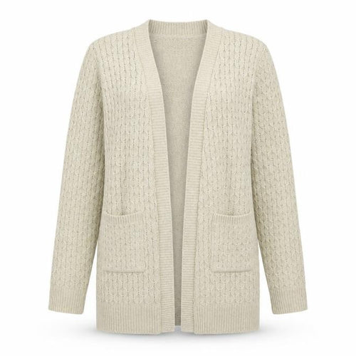 ME Womens Beige   Acrylic Cardigan Jumper Size M