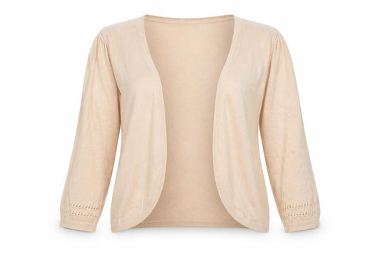 Front view of Atmosphere women’s orange viscose cardigan jumper, size UK 18