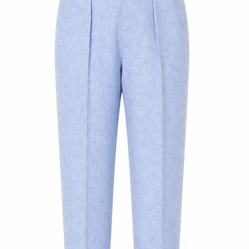 Grace Womens Blue Floral Acetate Trousers  Size 10 L28 in Regular