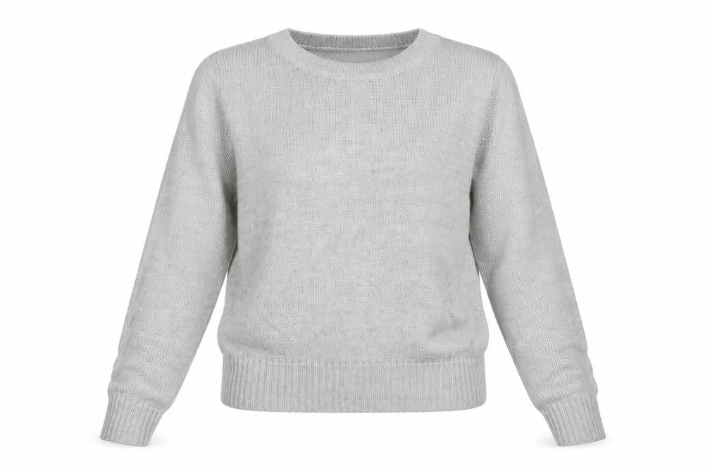 Divided Womens Grey Round Neck  Acrylic Pullover Jumper Size M   - Mid Grey Soft texture