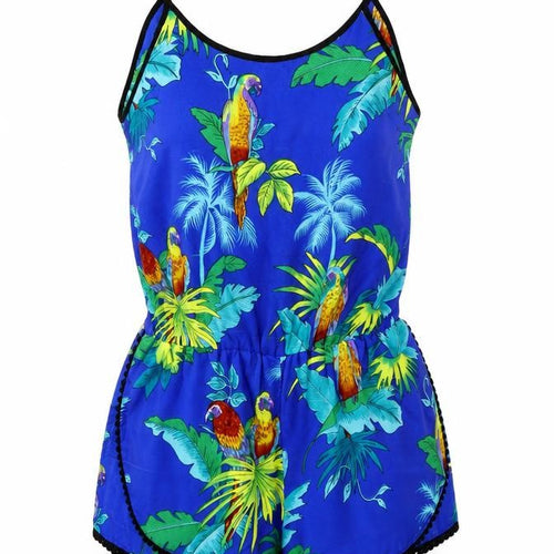 QED London Womens Blue Floral Polyester Jumpsuit One-Piece Size 10