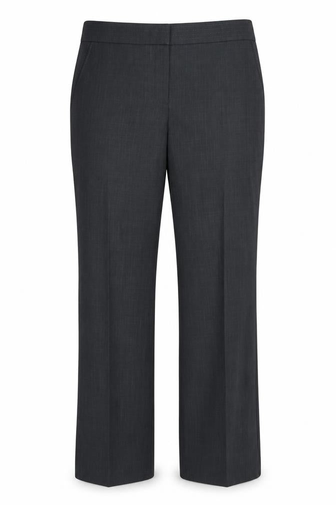 M&S Womens Grey  Polyester Dress Pants Trousers Size 12 L27 in Regular  - Short