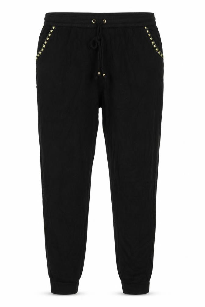 F&F Womens Black  Viscose Trousers  Size 14 L27 in Regular
