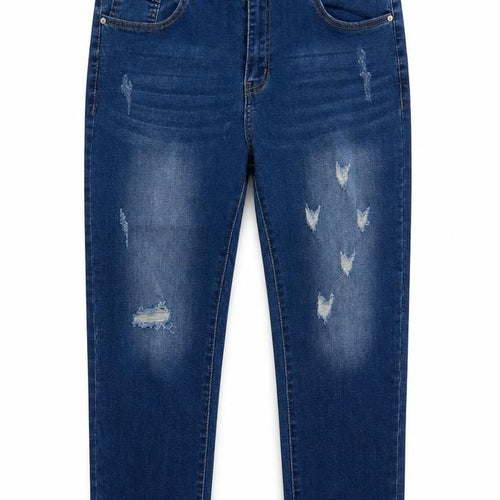 Sheilay Womens Blue  Cotton Cropped Jeans Size 34 L22 in Regular