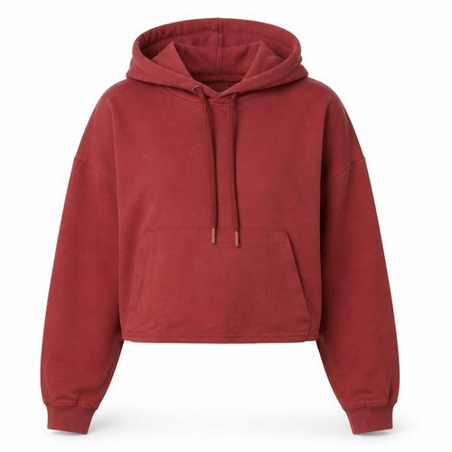 Bershka Womens Pink  Cotton Pullover Hoodie Size L   - Cropped