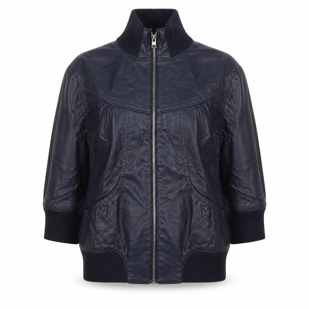 Front view of Atmosphere women’s blue jacket, size UK 12