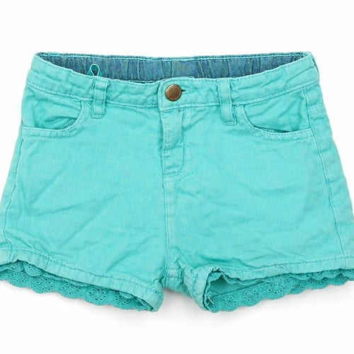John Lewis Girls Green  Cotton Bermuda Shorts Size 5 Years  Regular