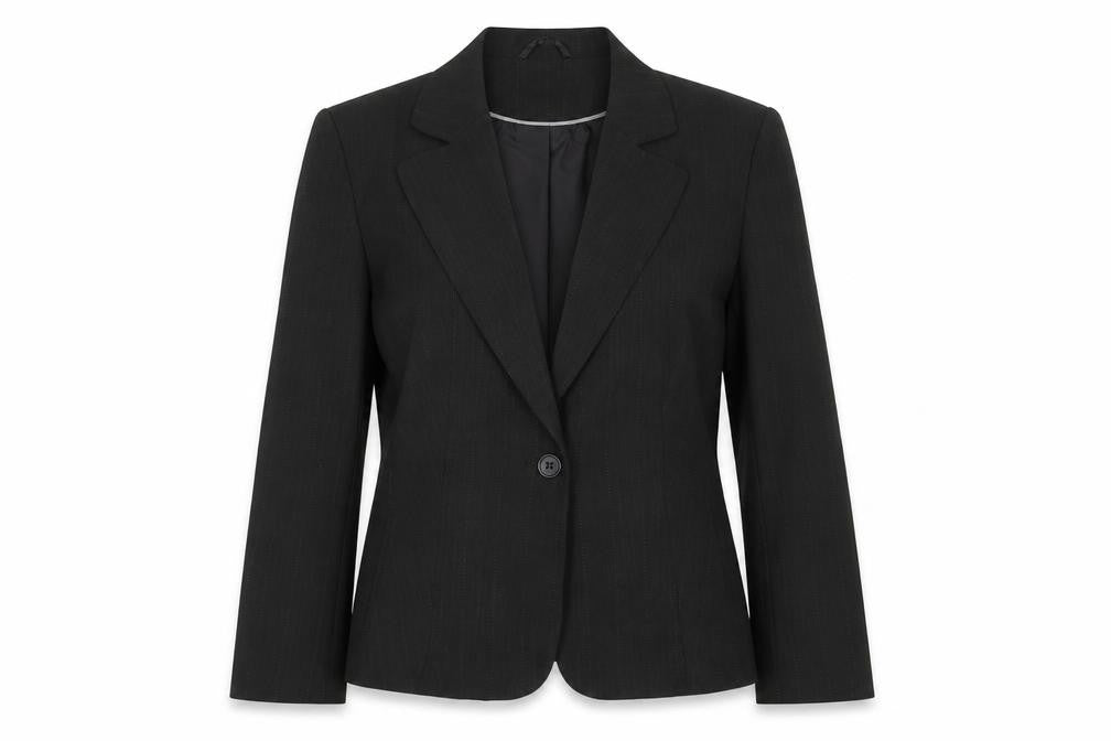 Front view of George women’s black polyester jacket blazer, size UK 8