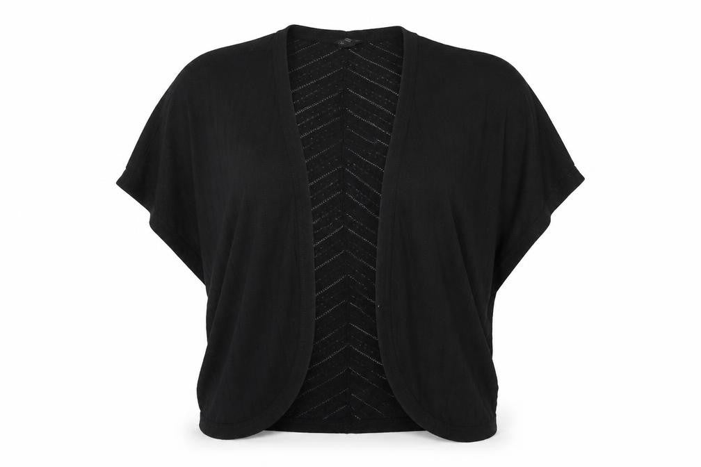 Aeropastale Womens Black V-Neck  Polyester Shrug Jumper Size XS