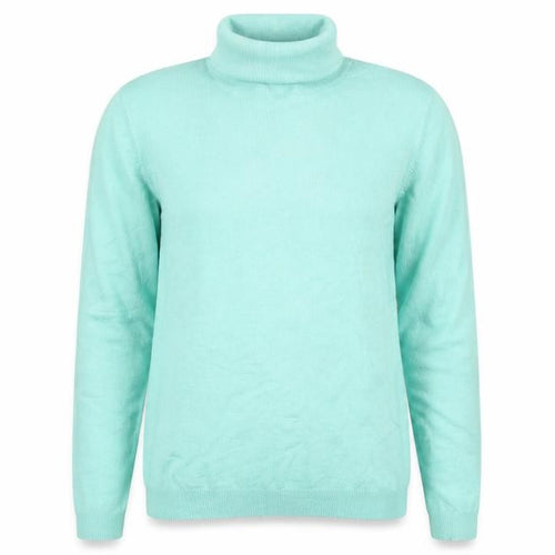Country Casuals Womens Green Roll Neck  Viscose Pullover Jumper Size S