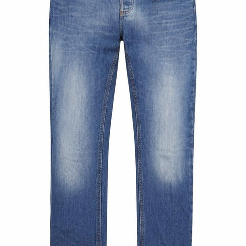 Easy Womens Blue  Cotton Straight Jeans Size 32 in L30 in Regular