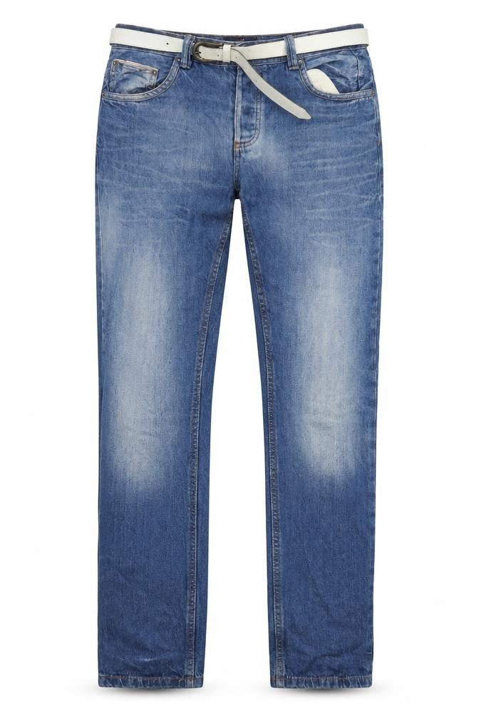 Easy Womens Blue  Cotton Straight Jeans Size 32 in L30 in Regular