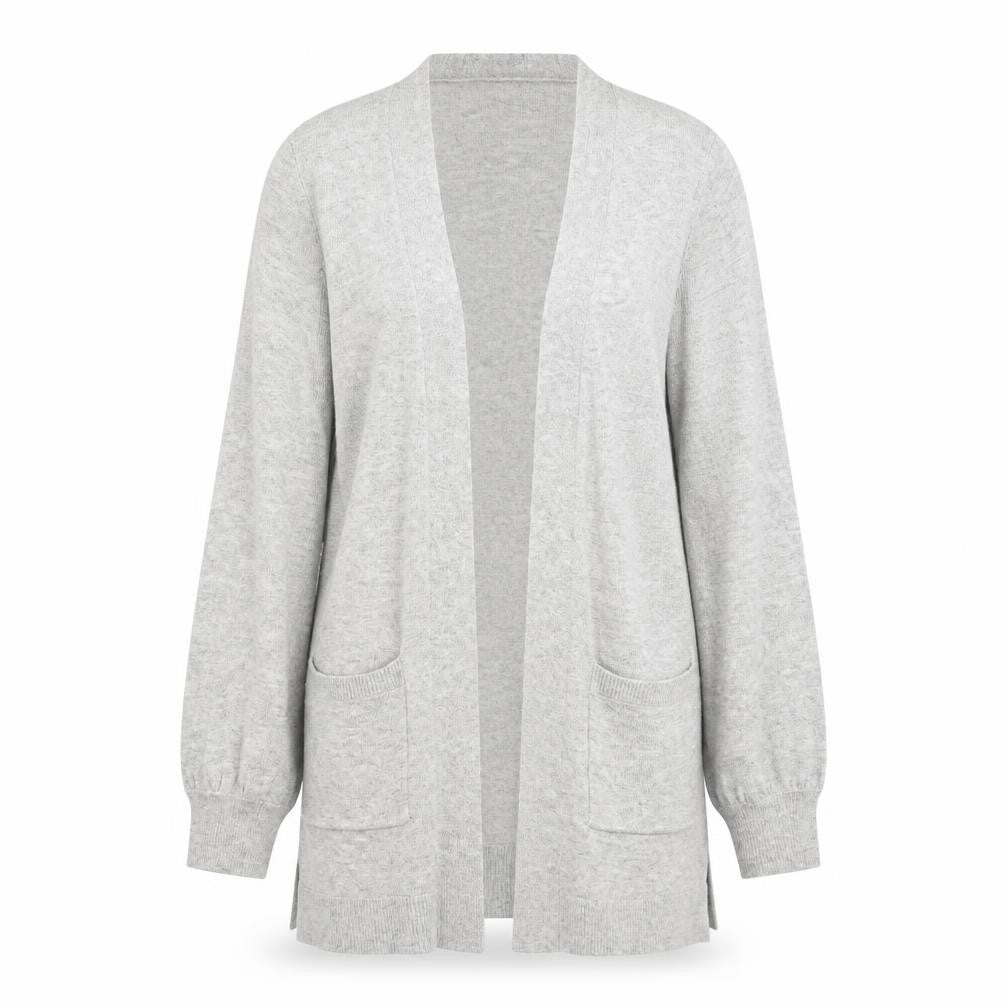 Front view of Marks & Spencer women’s grey jacket coatigan, size M