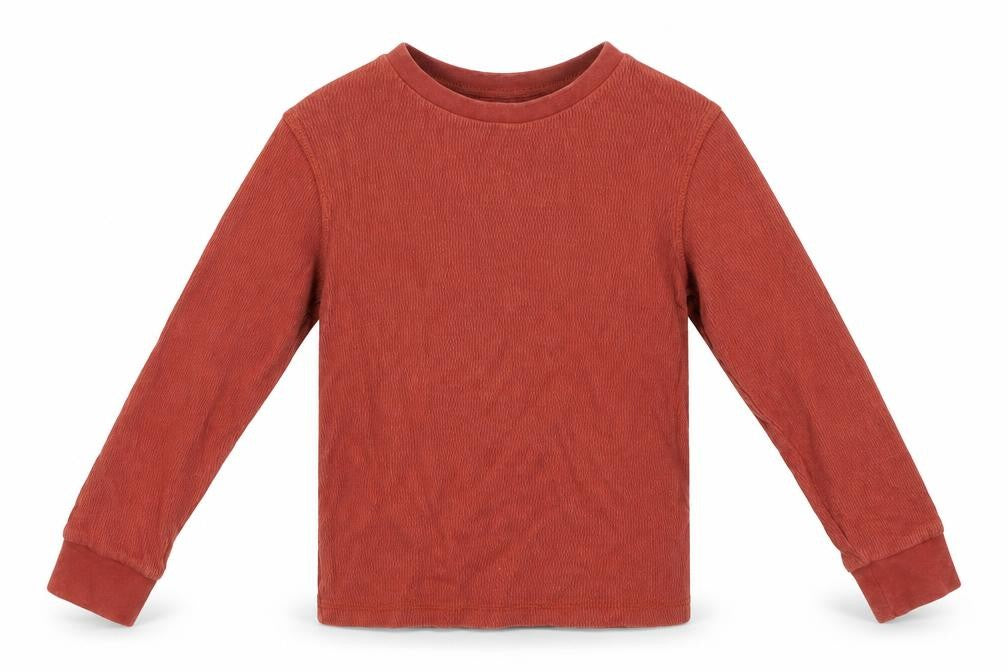 Front view of Next boys’ brown round neck cotton jumper, size 3, years