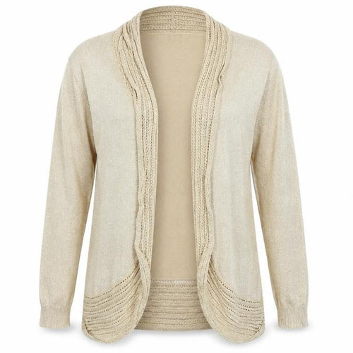 Soon Womens Gold Round Neck  Viscose Cardigan Jumper Size 18