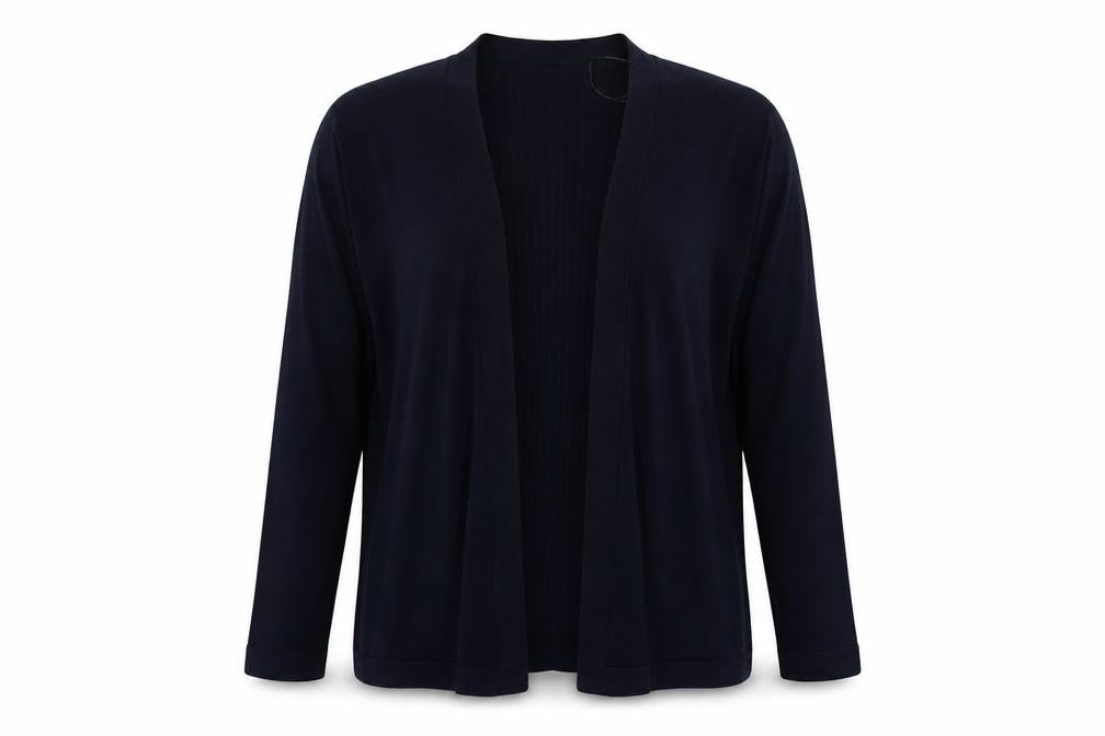 Bonmarché Womens Blue V-Neck  Viscose Cardigan Jumper Size 14