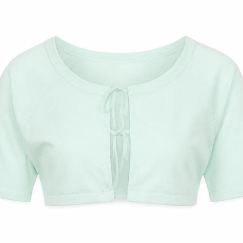 Wallis Womens Green Round Neck  Viscose Shrug Jumper Size S