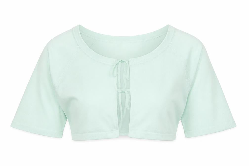 Wallis Womens Green Round Neck  Viscose Shrug Jumper Size S