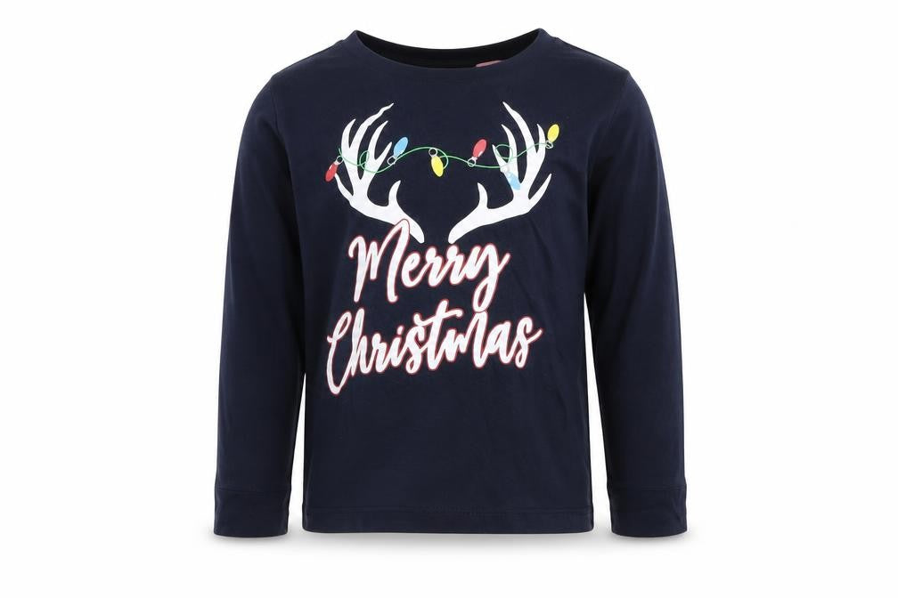 Kids Boys Blue  Cotton  Pyjama Top Size 4-5 Years   - christmas